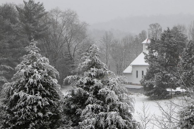 Image of Snowy Morning at Zelda Methodist Church, Lawrence County by Larry Ball from Catlettsburg